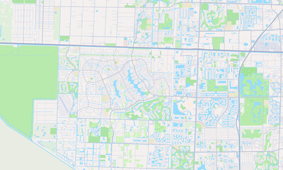 Fototapeta premium Wellington Florida map