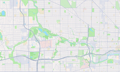 Fototapeta premium Wauwatosa Wisconsin map