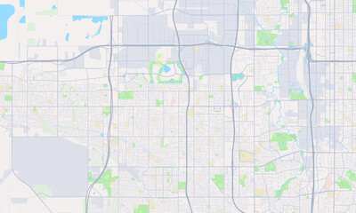 Naklejka premium West Valley City Utah map