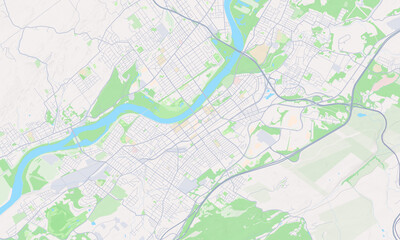 Naklejka premium Wilkes-Barre Pennsylvania map
