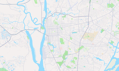 Fototapeta premium Wilmington North Carolina map