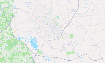 Obraz premium Wilson North Carolina map
