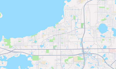 Obraz premium Winter Garden Florida map