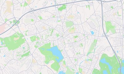Fototapeta premium Woburn Massachusetts map