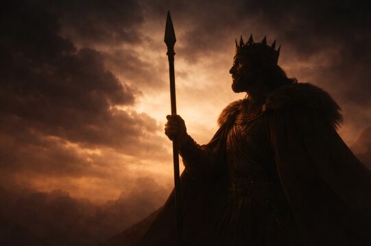 King Saul biblical ruler silhouette