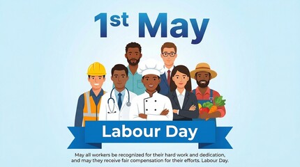 happy Labour day or international workers day vector illustration. labor day and may day celebration design.