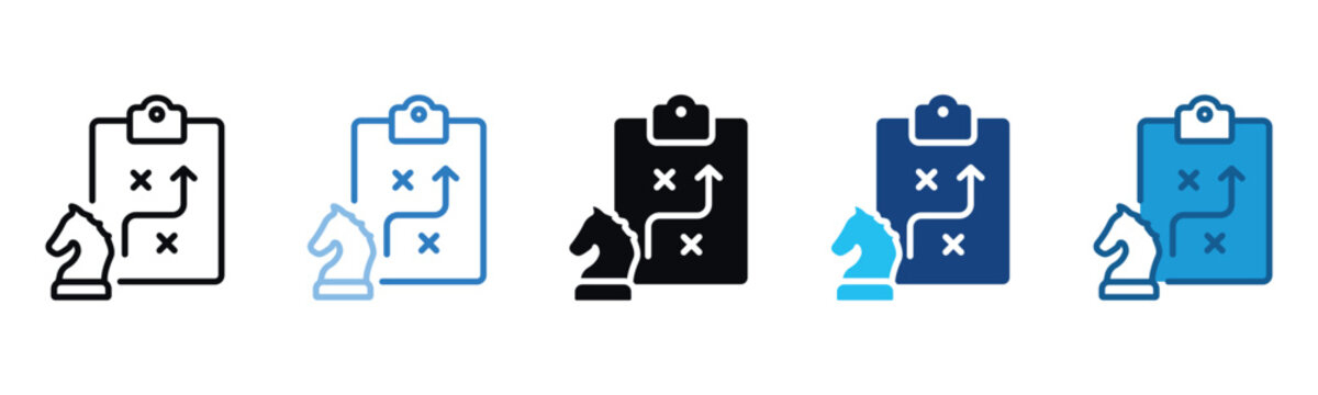 Strategy Icon Set Multiple Style Of