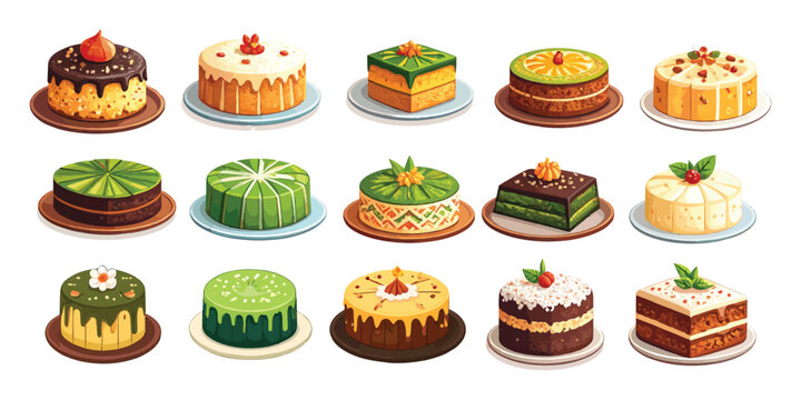 bakery, cake, cream, dessert, sweet, treat, candy, eatery, pie, background, chocolate, food, pastry, tasty, clip art, colourful, selection, display, counter, piece, white, confectionery, decoration, m