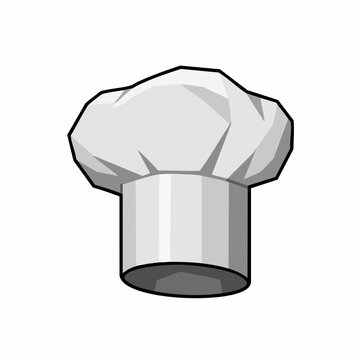Simple Flat Design Chef Hat Uniform Icon Apparel Illustration