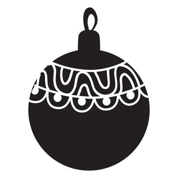Christmas ball pattern silhouette 147