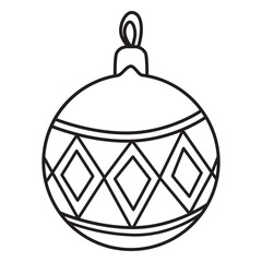 Fototapeta premium Christmas ball stroke icon 221