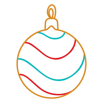 Christmas ball stroke icon 203