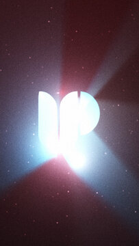 Neon Volumetric Light Vertical Logo Reveal for Cinematic Stories and Reels