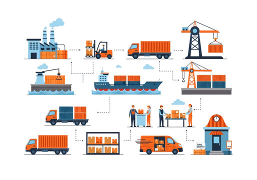 Logistics and transportation industry operations.