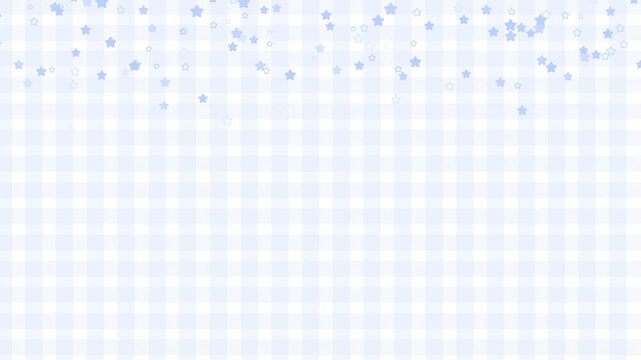 Blue Checkered Plaid Wallpaper With Falling Blue Star Decoration Video Motion Background