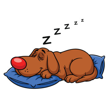 Dog Sleeping Pillow Cartoon Commercial