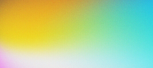 Abstract gradient Background with grainy noise texture Bright abstract color gradient background, yellow to aqua blend with pastel hints, modern aesthetic for creative web and design projects, summer  © Nusrat