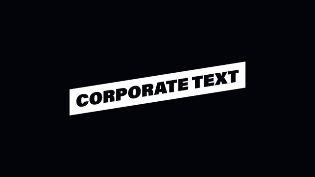 Corporate Text Animation | Minimal Clean Business Titles for Modern Videos
