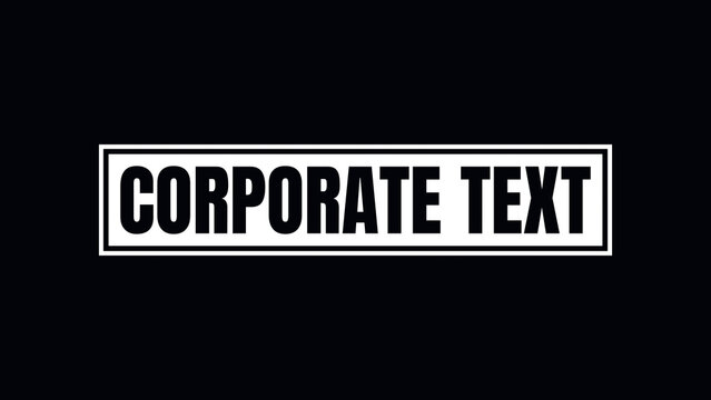Corporate Animated Text | Modern Clean Typography Titles for Business Presentations and Professional Video Marketing