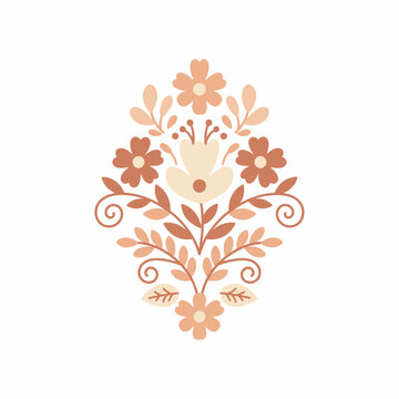 Decorative Floral Symmetry Design
