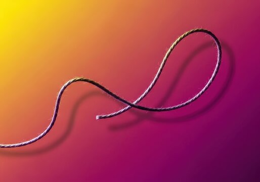 Conceptual image of a taut, dangerous loop fashioned from a single, delicate thread, symbolizing constraint, threat, and fragile danger, ultimatum, close up, limit