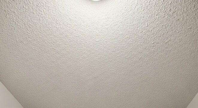 Close-up of a popcorn textured ceiling surface with subtle lighting and shadow patterns