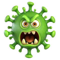 Fototapeta premium Cartoon Evil Virus