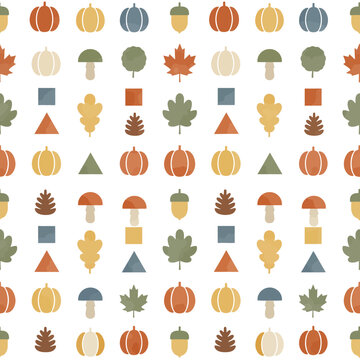 Autumn Harvest Seasonal Icons Pattern