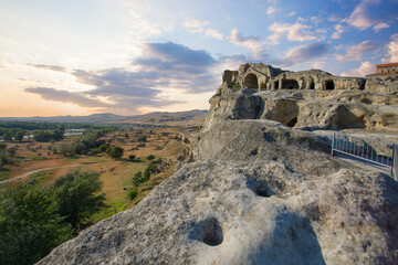 Fototapeta premium Uplistsikhe cave town. Famous attraction landmark destination in Georgia