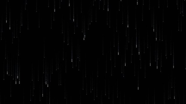 Cyan Digital Code Rain Background Animation