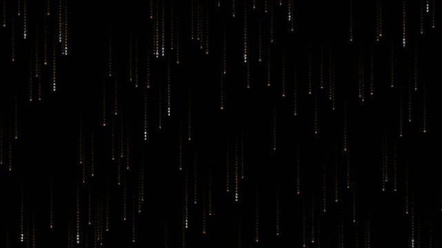 Orange Data Particle Stream Background Loop
