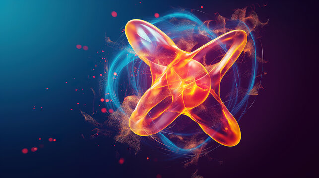 Scientific Visualization of White Molecule or Atom Structure