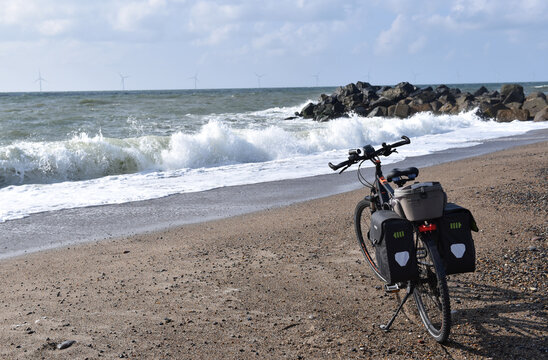 Fahrrad an der d&auml;nischen Nordsee