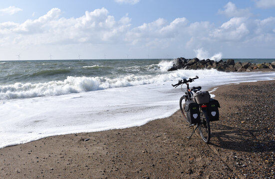 Fahrrad an der d&auml;nischen Nordsee