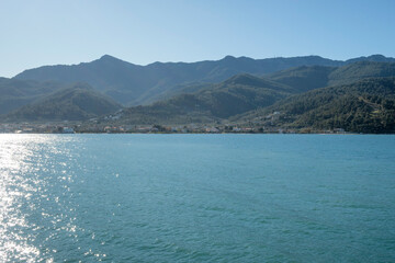 Obraz premium Landscape of coastline of Thassos island, Greece