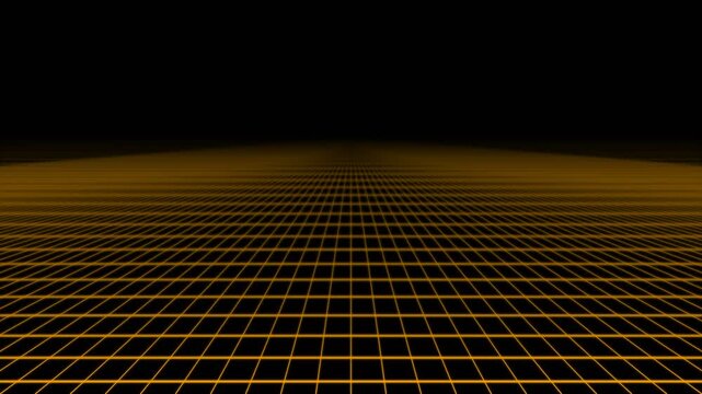 Retro Orange Synthwave Grid Visual Effect