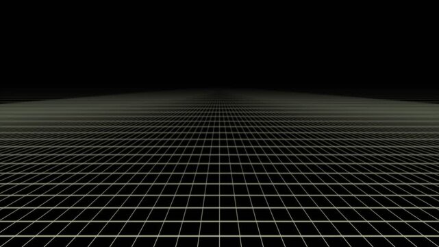 Subtle Yellow Synthwave Grid Retro Horizon