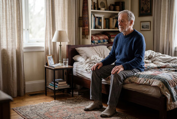 Fototapeta premium Senior Man Morning Meditation