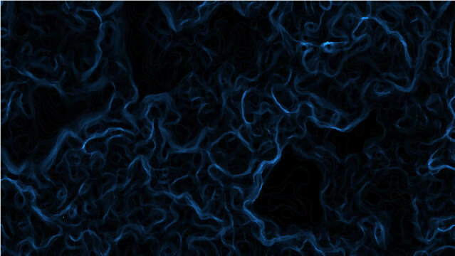 Vector Abstract blue veins intricate patterns evoke profound mystery in the space , suggesting boundless energy flow with dark tones contrast and fluid shapes appear