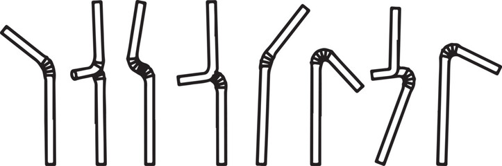 Obraz premium Various types of scissors and shears arranged horizontally Vector