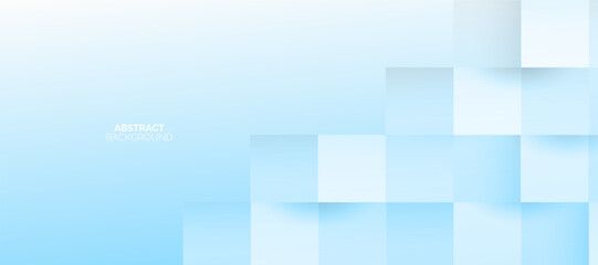 Obraz premium Minimalist Abstract Blue Gradient Background with Geometric Shapes with lines and soft gradients in light tones. Futuristic technology concept. 