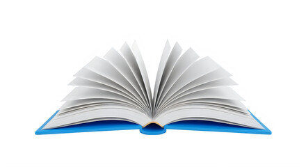 Fototapeta premium An open book with pages revealing a blank, inviting space for knowledge and imagination.
