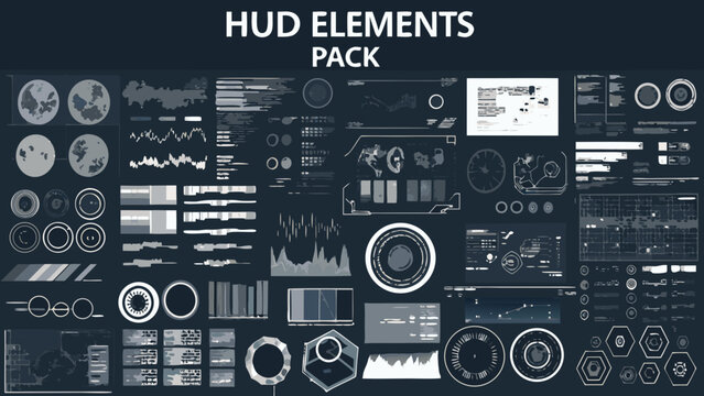 Hud elements pack a collection of futuristic interface graphics