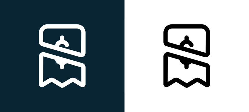 Black and white payment outline icon duo, editable stroke vector illustration for web, mobile apps, UI design, branding, and print from Marketplace
