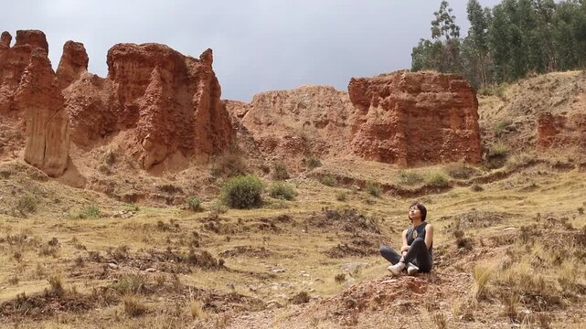 monta&ntilde;as hauncayo mujer