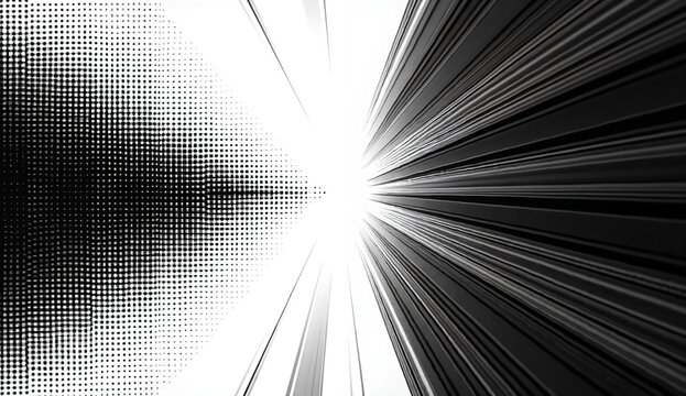 Vertical halftone abstract dotted line, monochrome pulse echo lines vector background