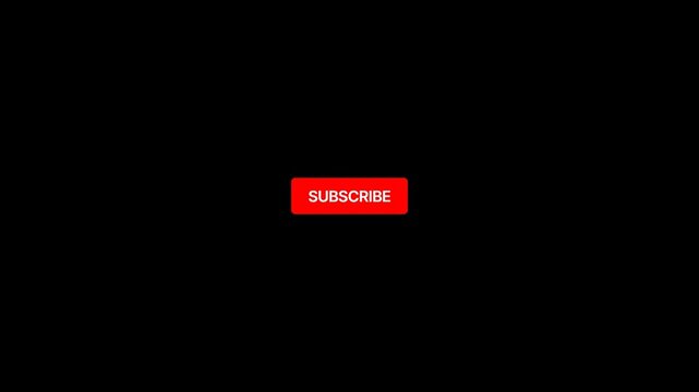Subscribe button animation on transparent background