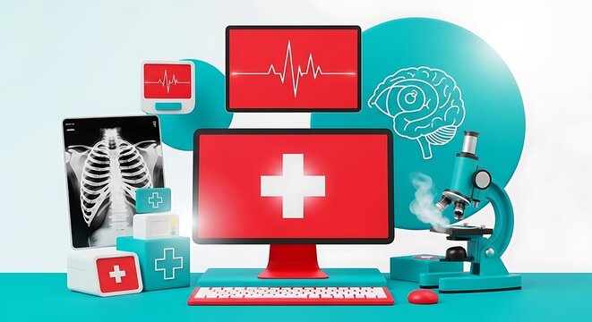 First aid kit emergency medical cross icon 3D illustration vector healthcare assistance symbol kit medicine help care emergency sign