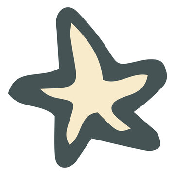 Yellow star hand drawn icon 17