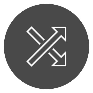 Shuffle button circle icon